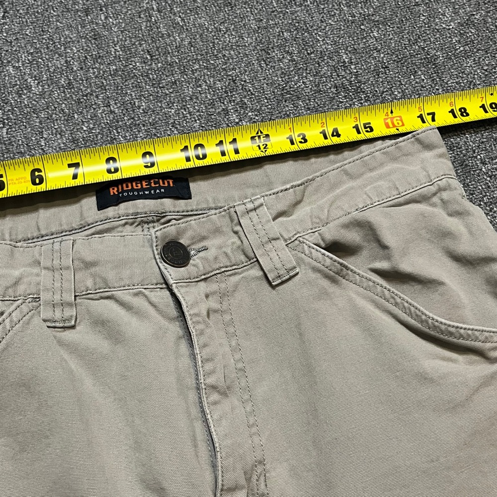 Ridgecut Toughwear Mens 34x32 Beige Canvas Carpenter Pants Utility Workwear - Picture 4 of 11